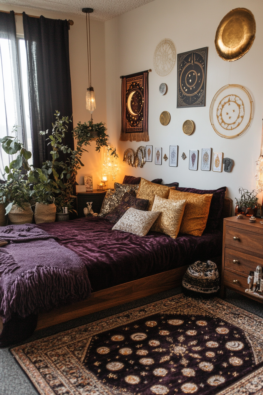 Witchy Boho decor with mystical elements