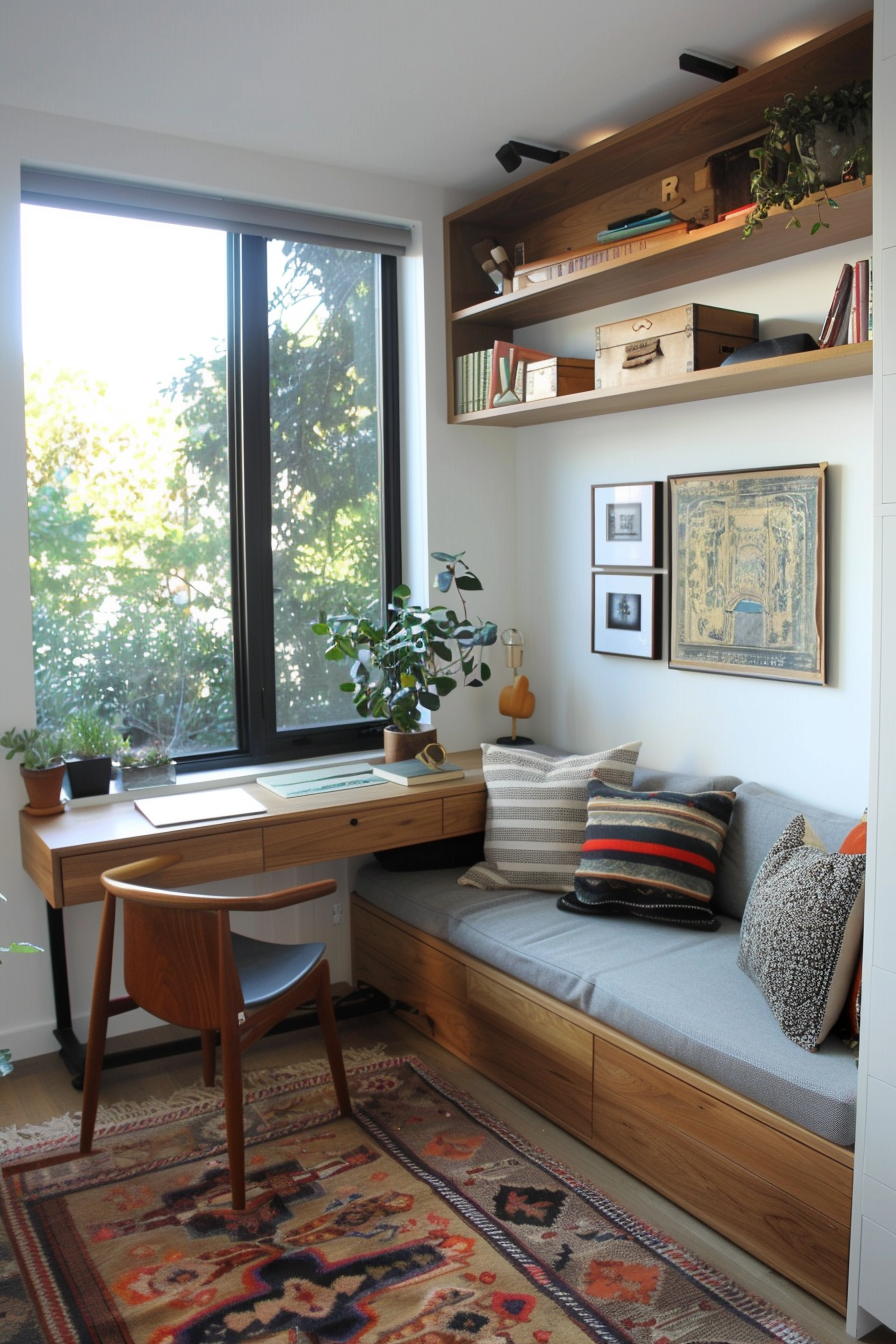Multi-functional desk with built-in storage