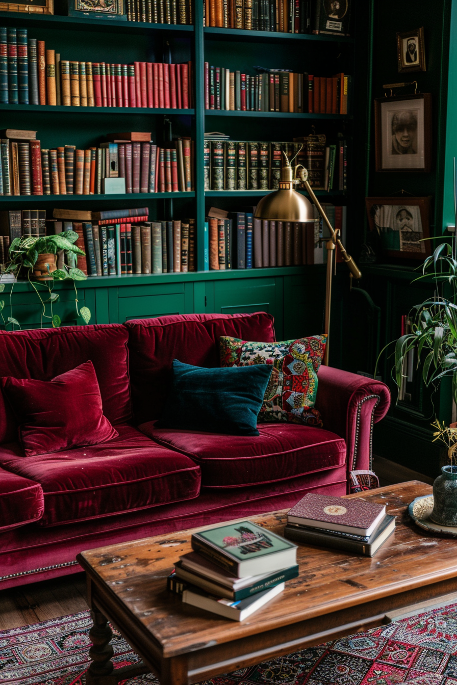Velvet textiles add luxury and comfort