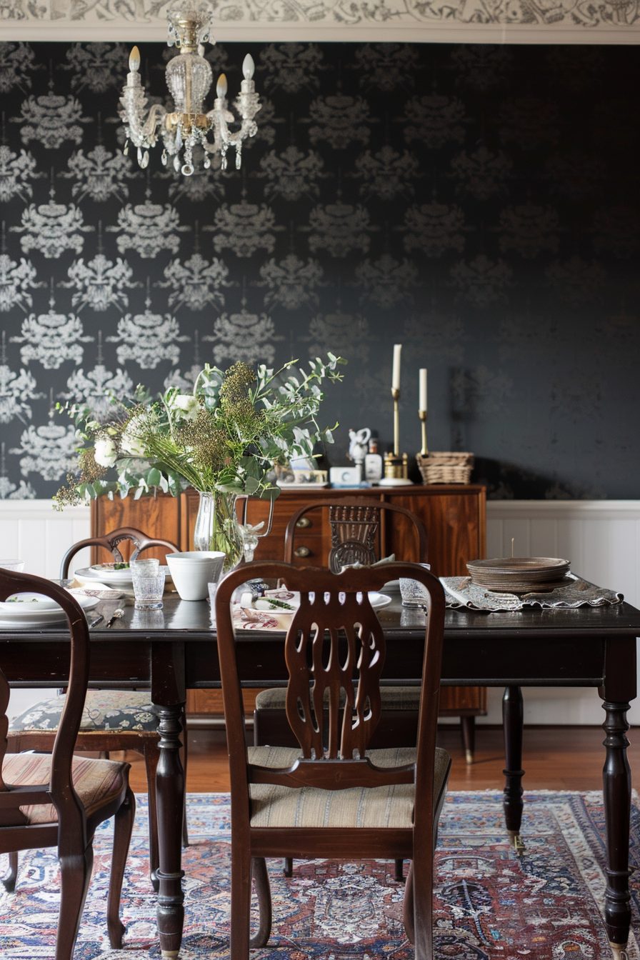 Choose dark wood furniture for a timeless look