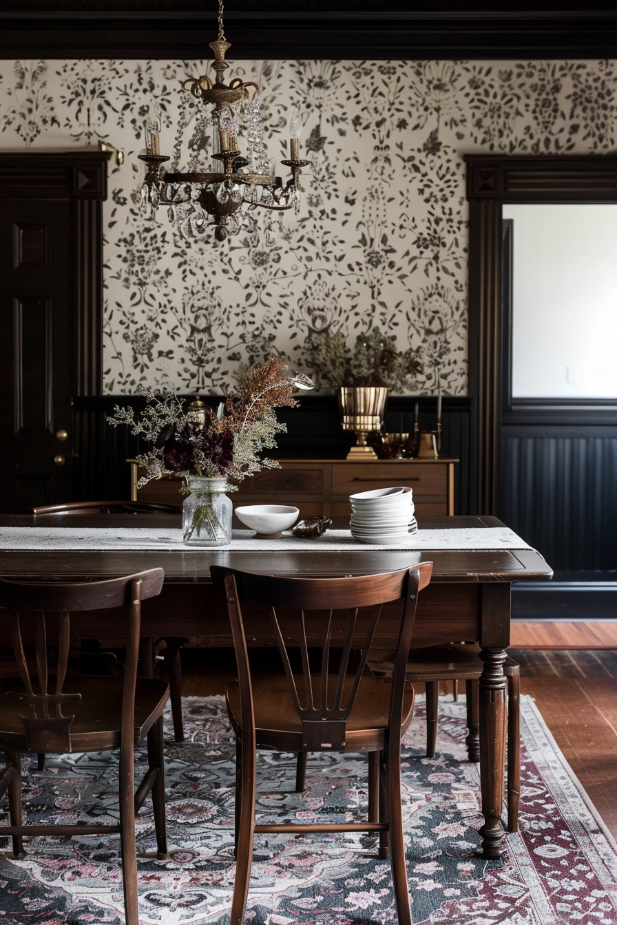 Choose dark wood furniture for a timeless look