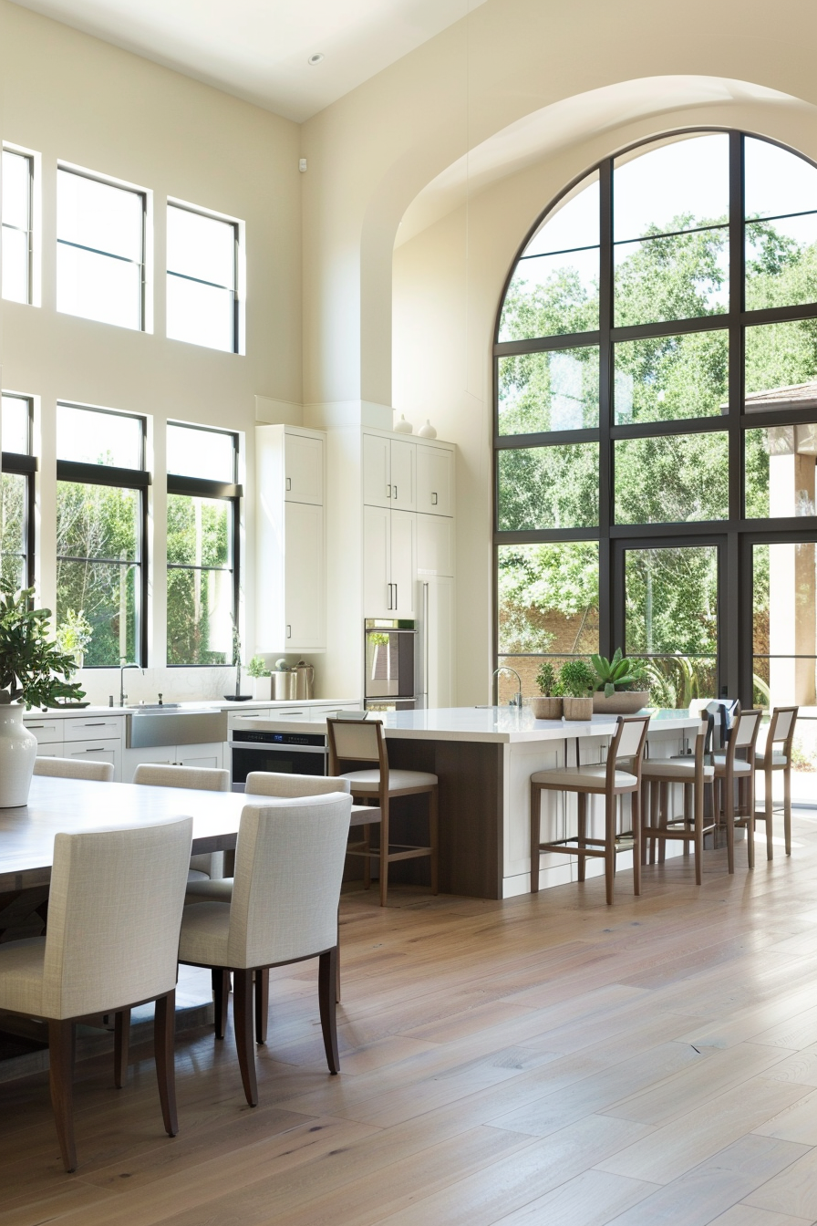 Multifunctional furniture in an open-plan space