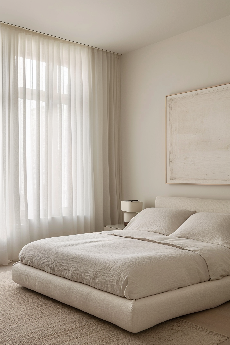Soft, neutral tones in a serene bedroom