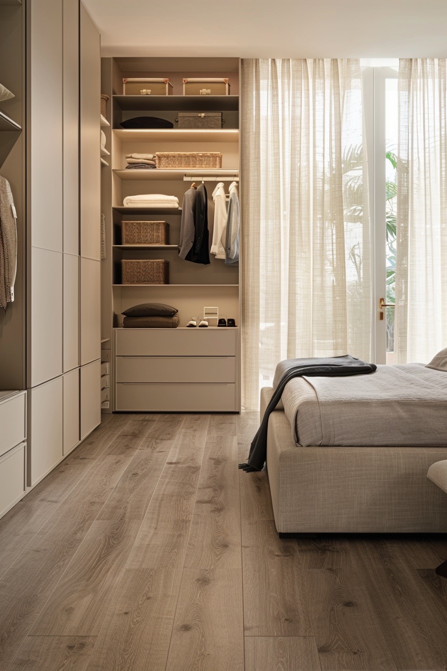 Functional and stylish storage in an Italian modern bedroom