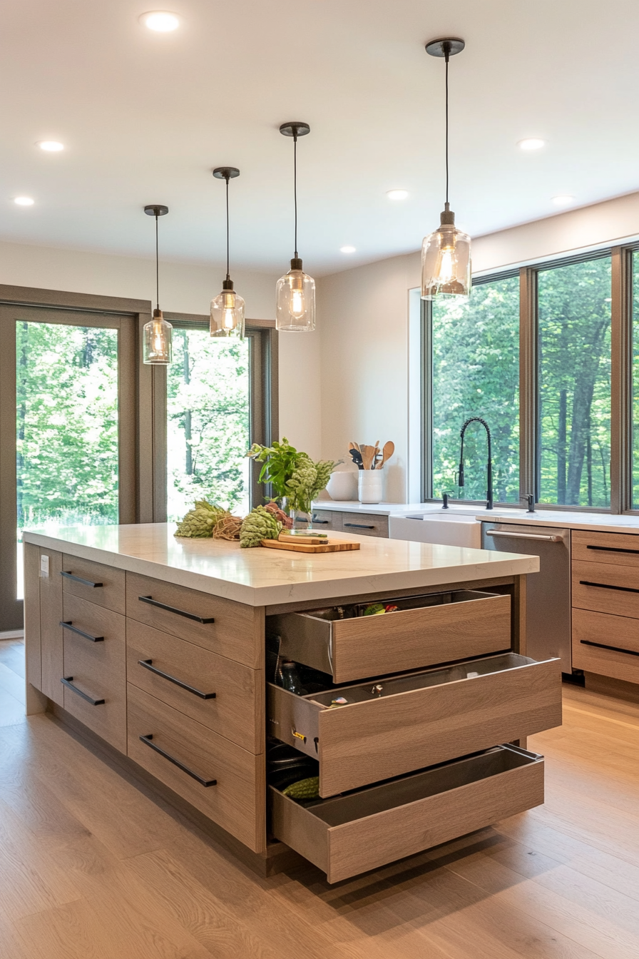Contemporary kitchen with sleek surfaces
