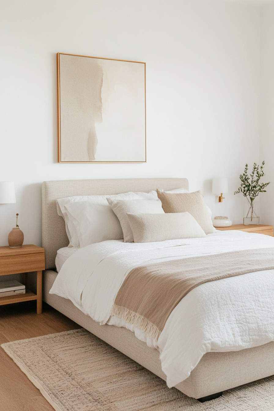 Calming ambiance in a modern bedroom