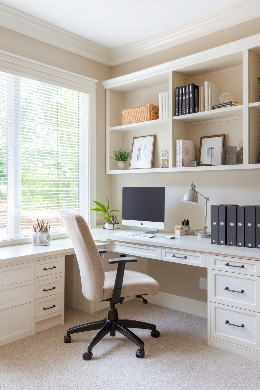 Functional home office with clean setup