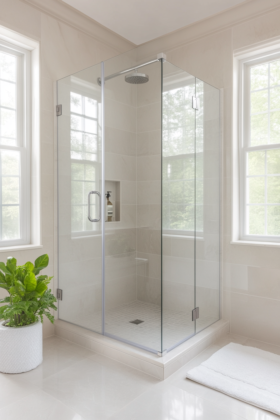 Modern bathroom with sleek fixtures