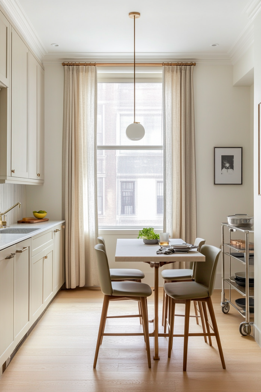 Kitchen island that doubles as a dining table