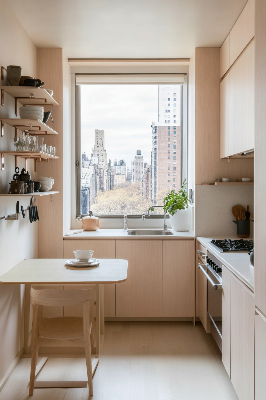 Light colors and multifunctional furniture