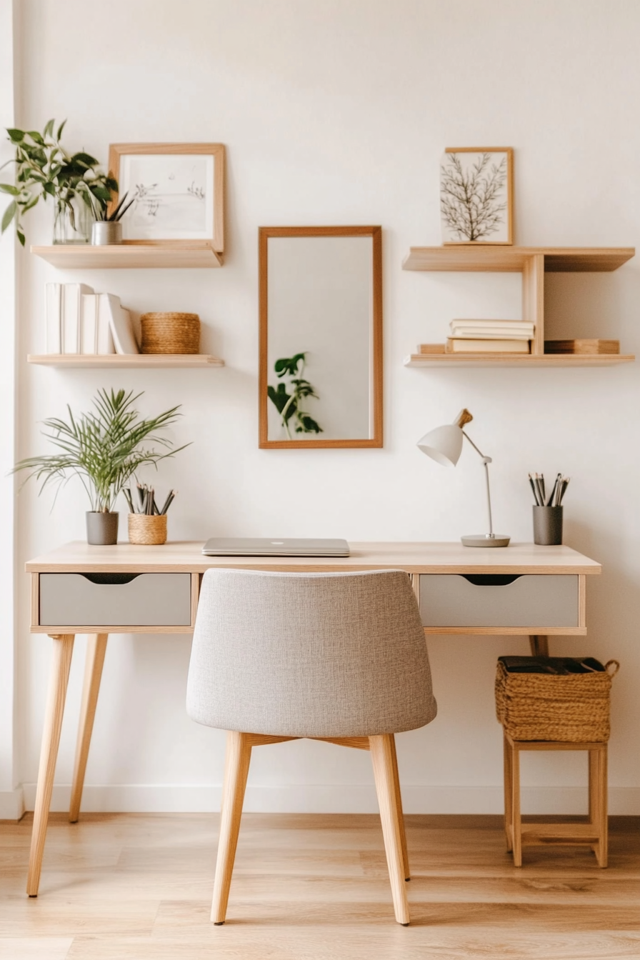 A small office with multifunctional furniture