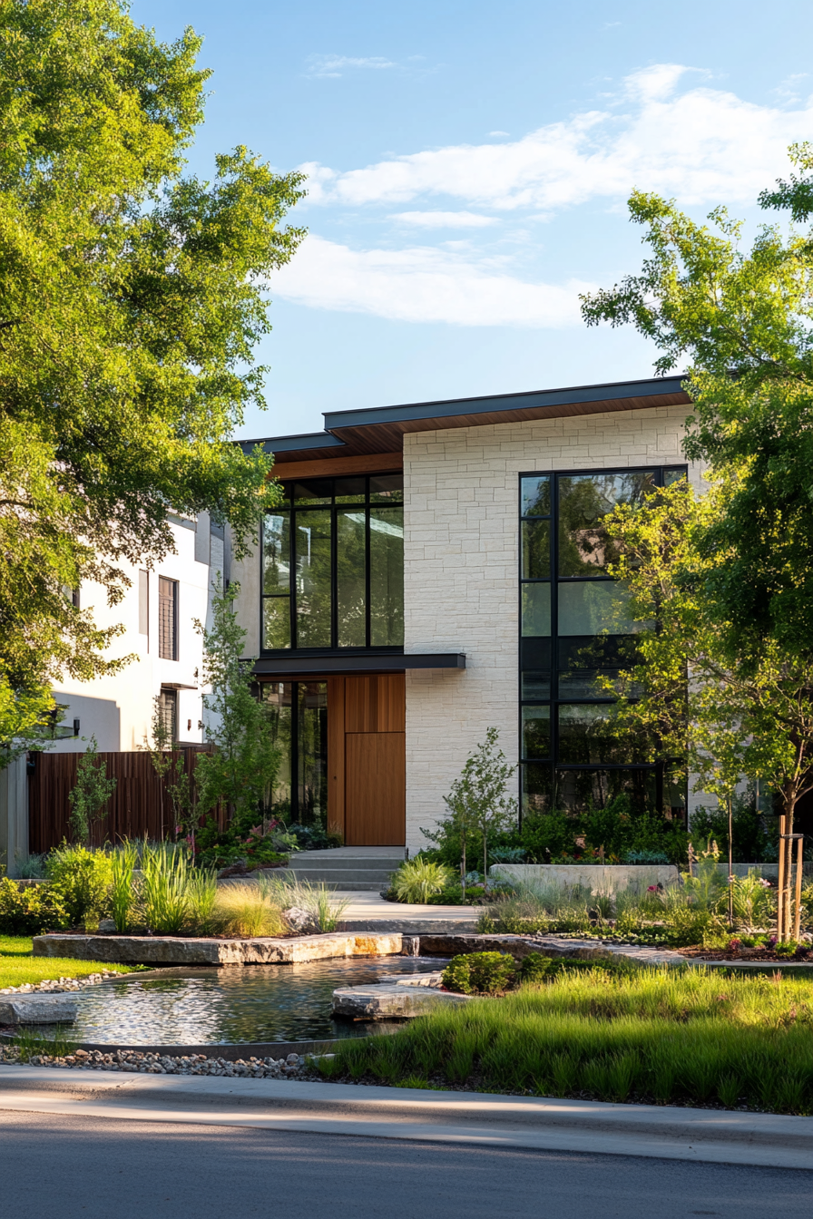 Wellness-oriented home with natural design and large windows