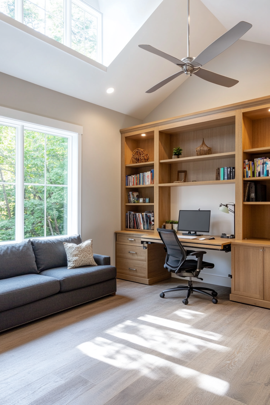 Interior with adaptable furniture and multi-functional design