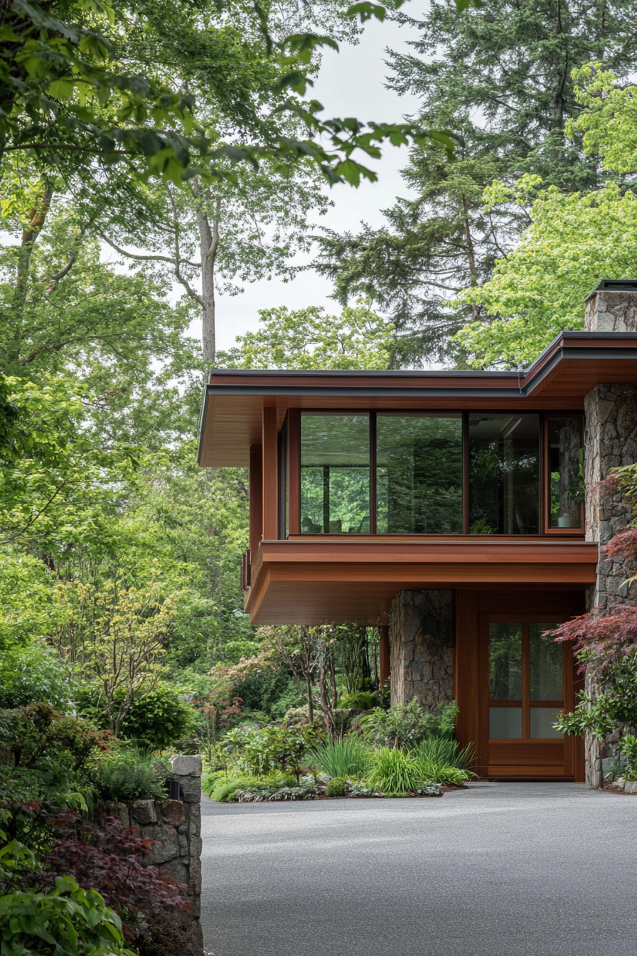Home with biophilic design and natural materials