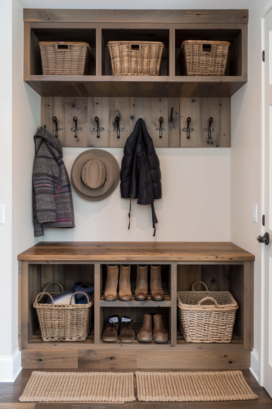 Multi-tier mudroom shoe rack