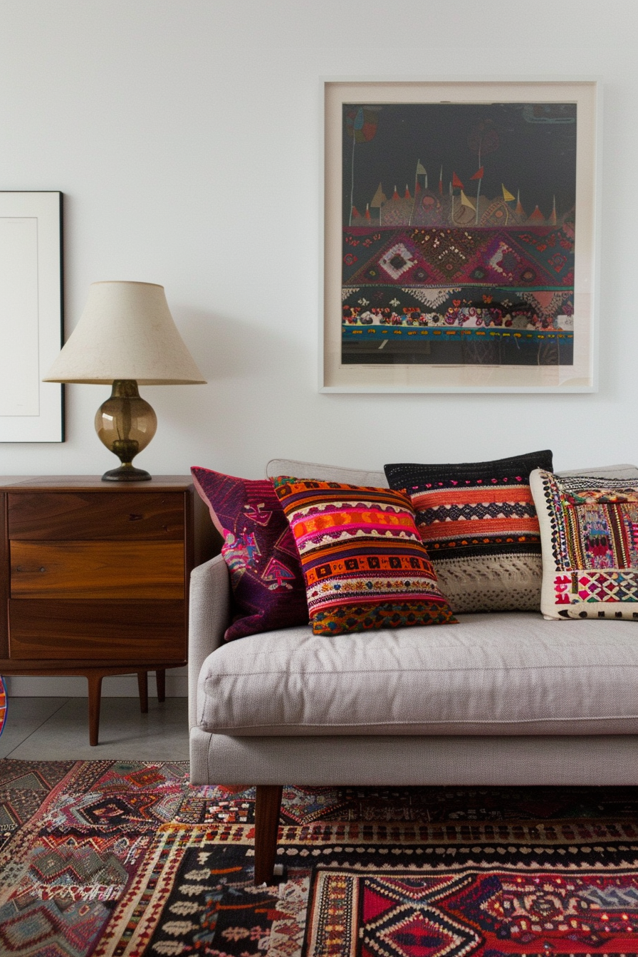 Living room mixing different styles and eras