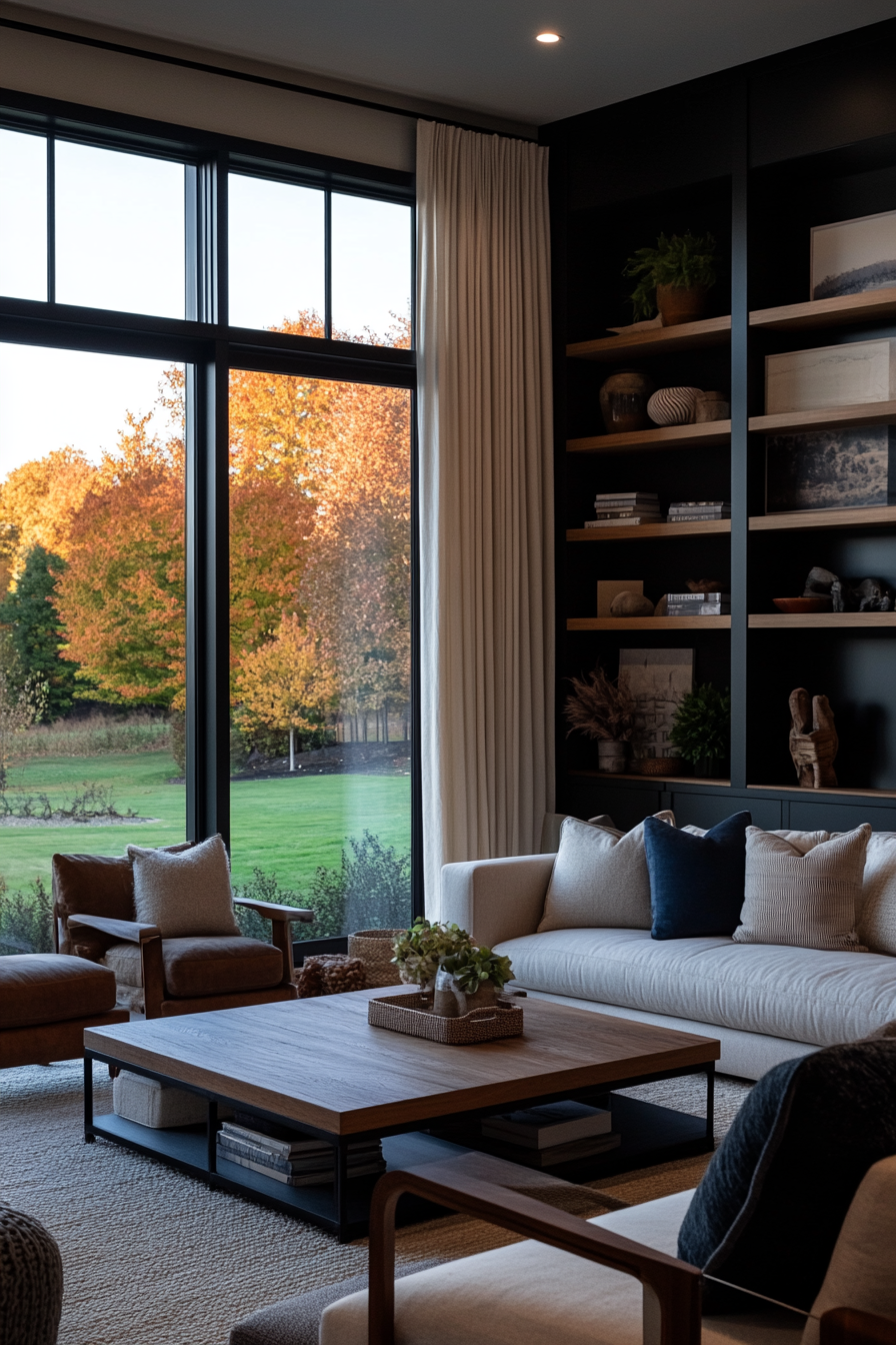 Eclectic accent wall with mix of materials and textures