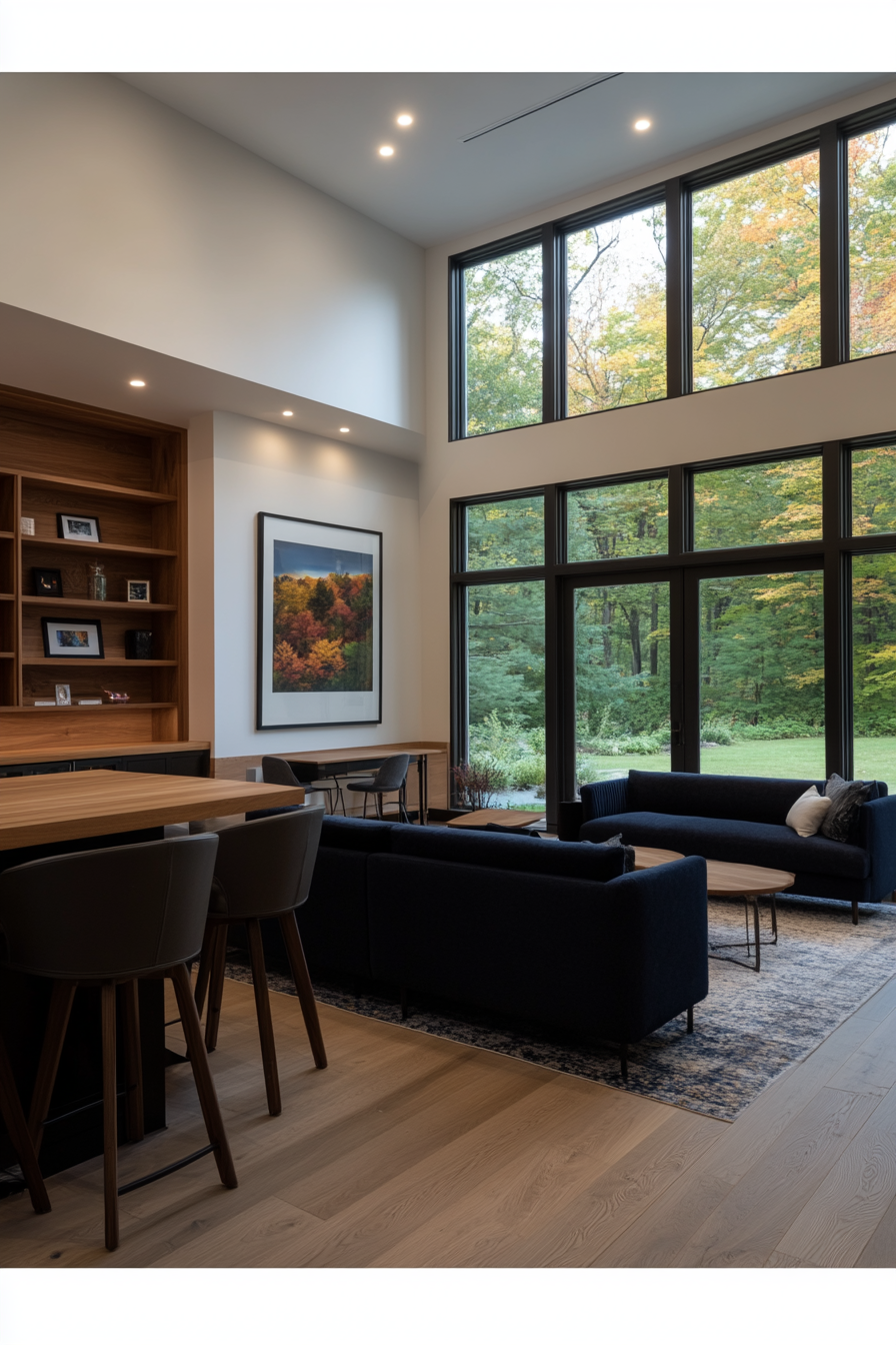 Eclectic accent wall with mix of materials and textures