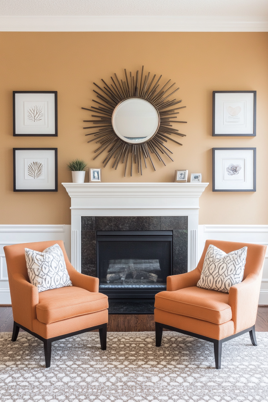 Sunburst mirrors for wall decor