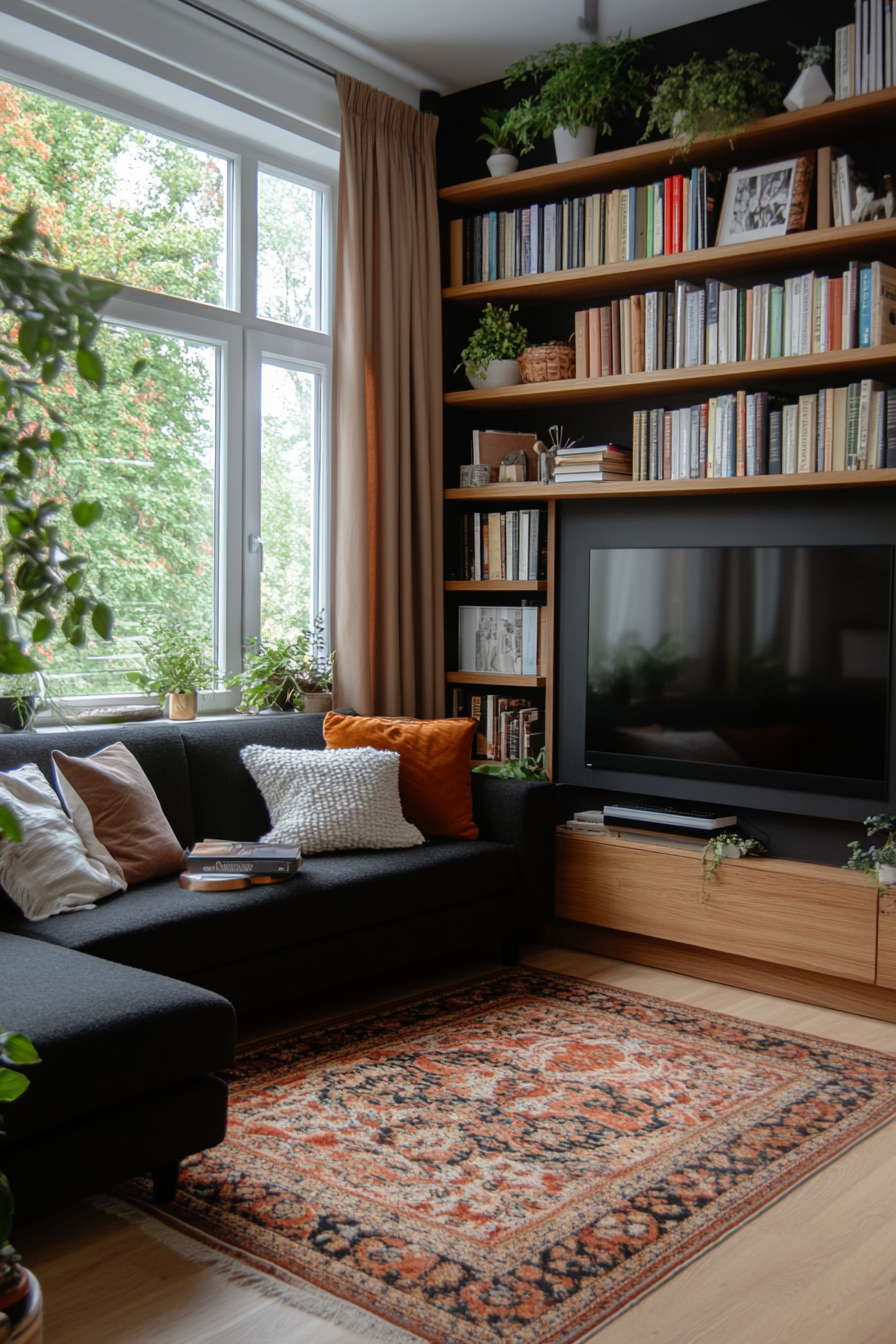 Small built-in shelves