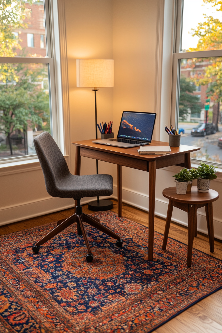 Quiet corner in a home office