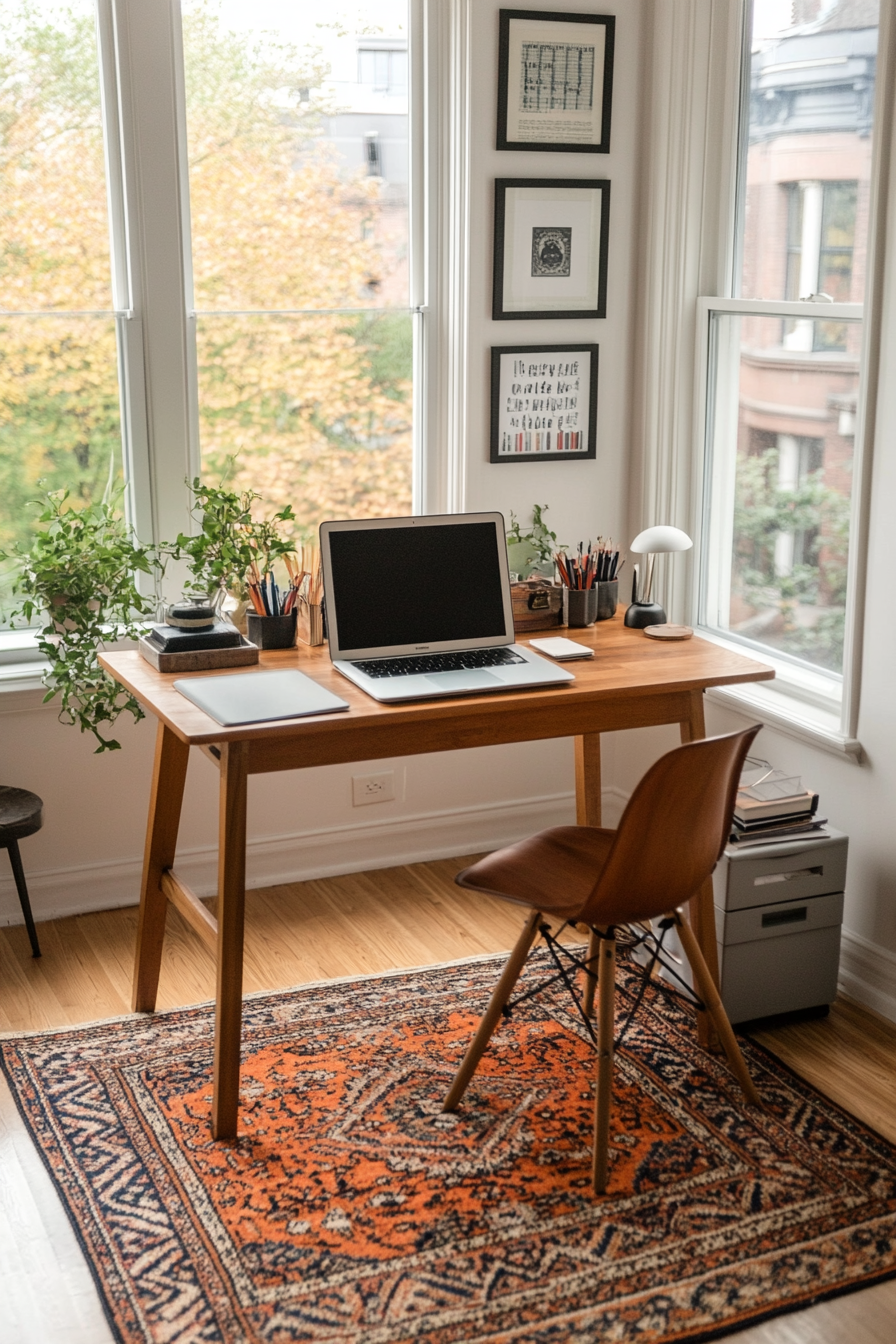 Home office with inspirational quotes