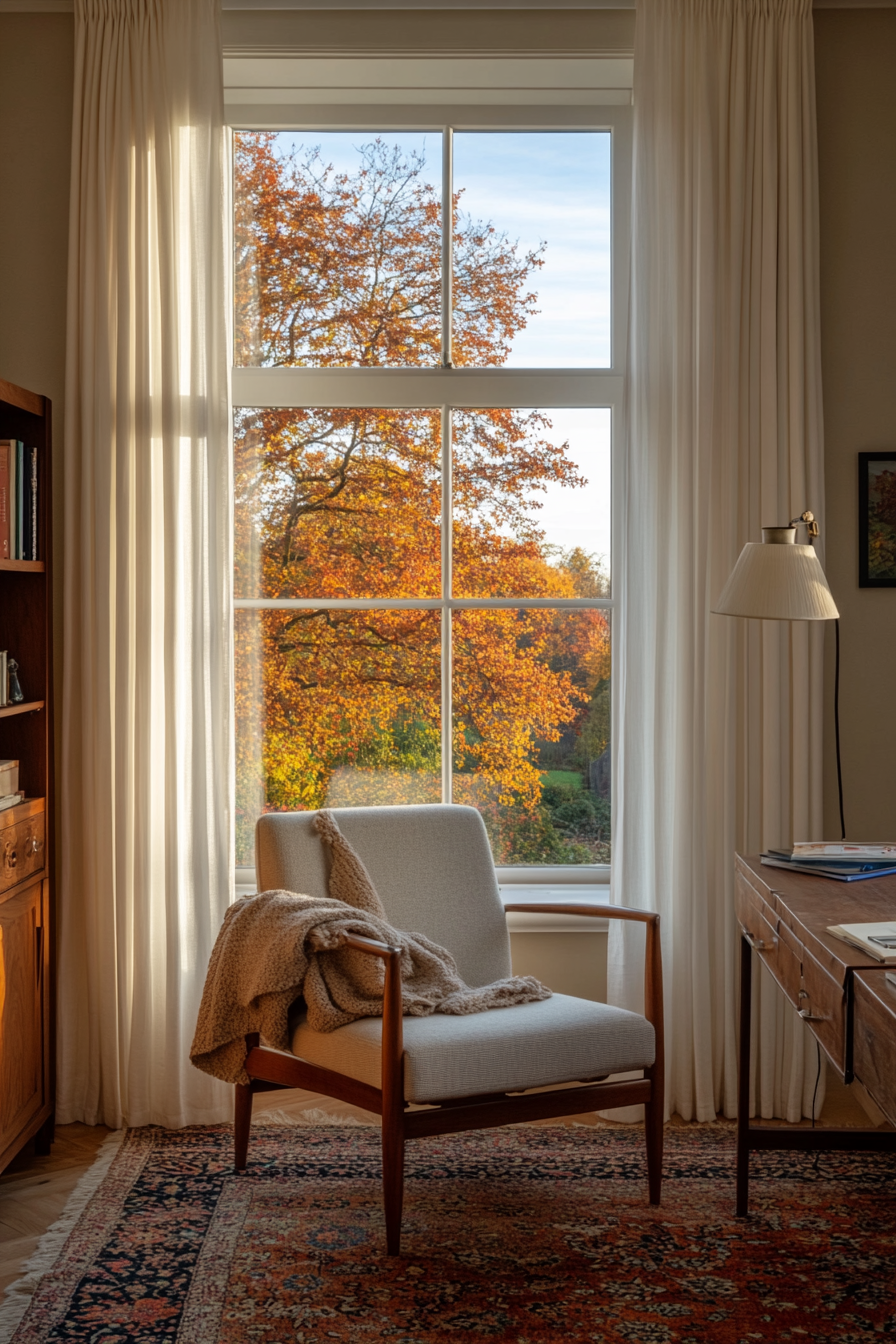 Well-lit home office