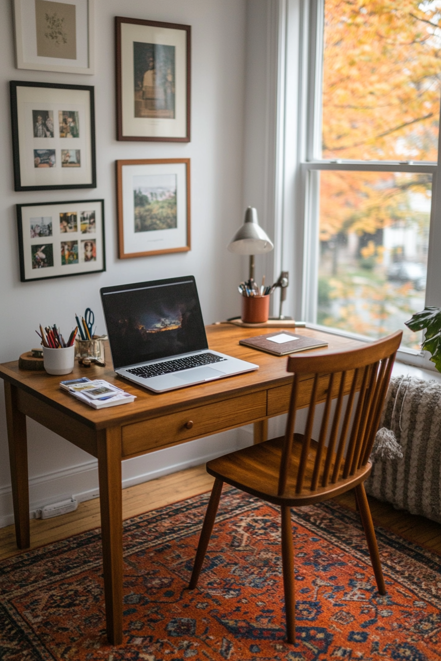 Home office with personalized decor