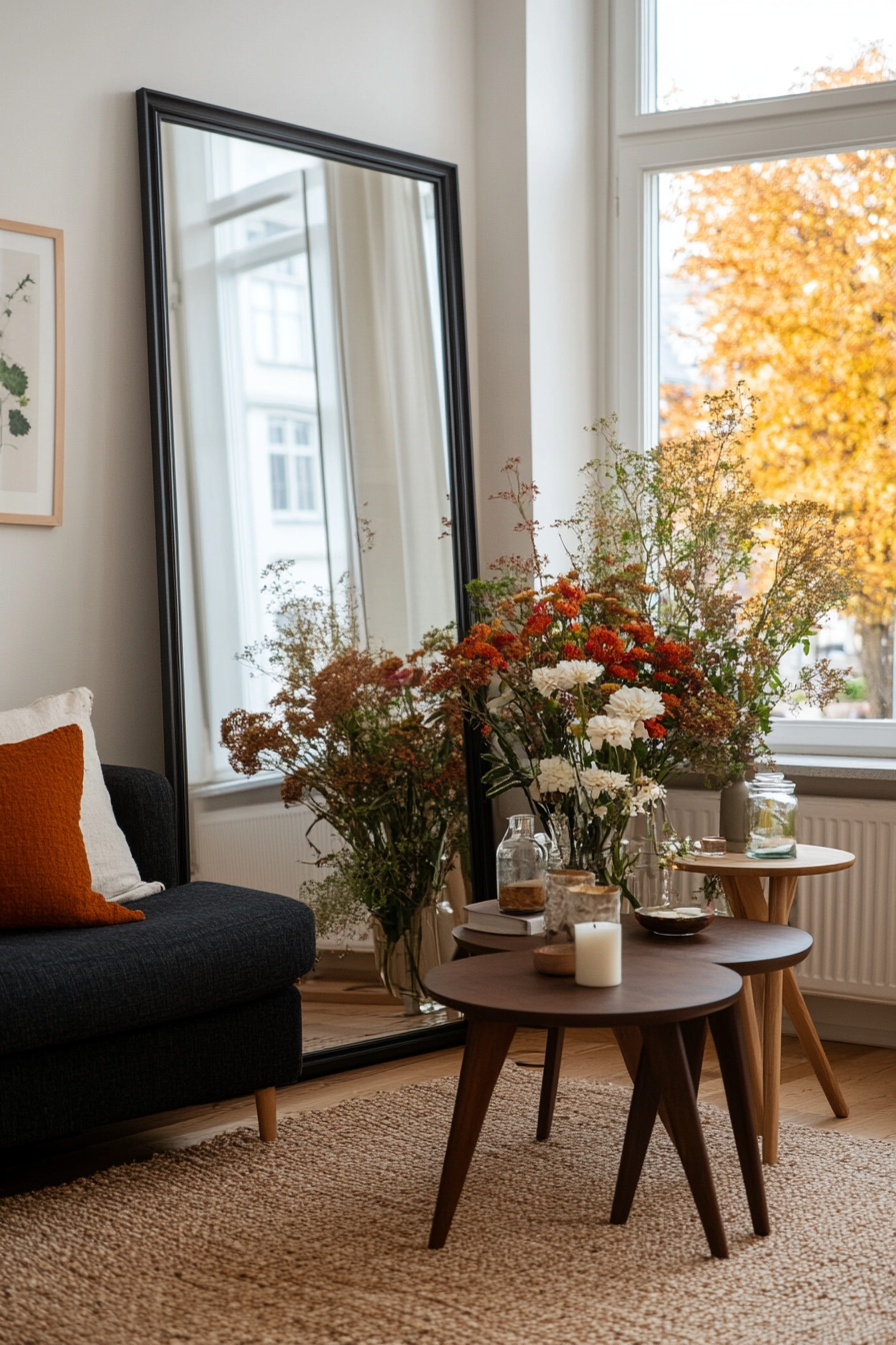 Small living room with multifunctional furniture