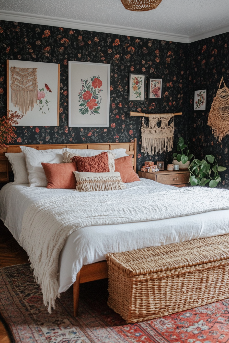 Bold, bohemian wallpaper patterns