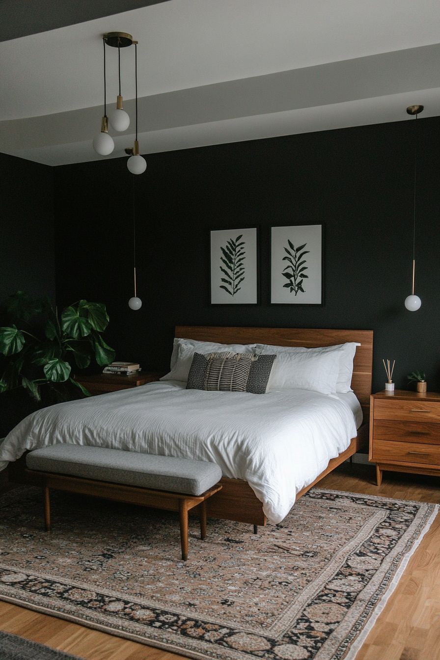 Modern furniture and lighting fixtures