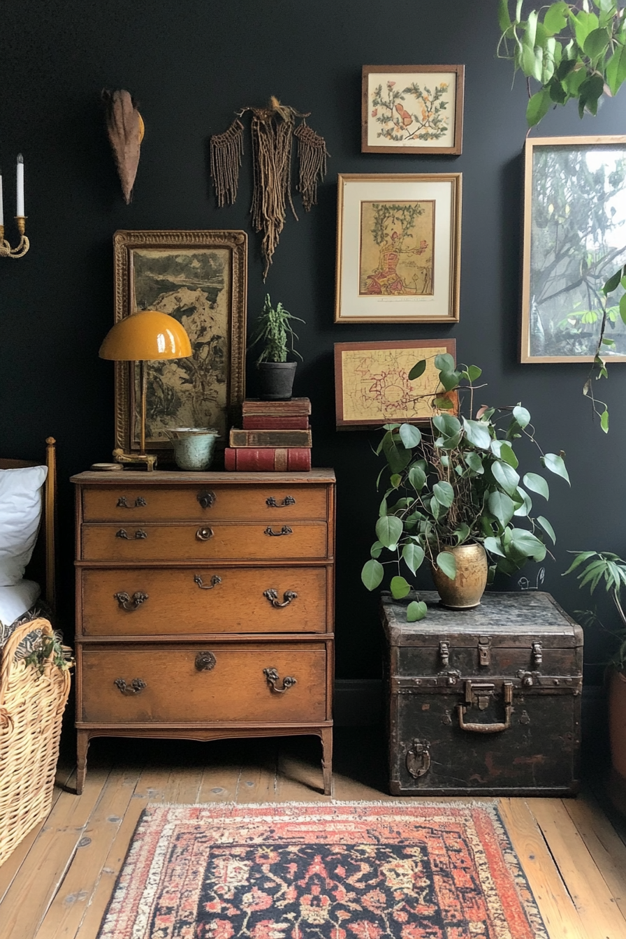 Unique vintage pieces and antique decor