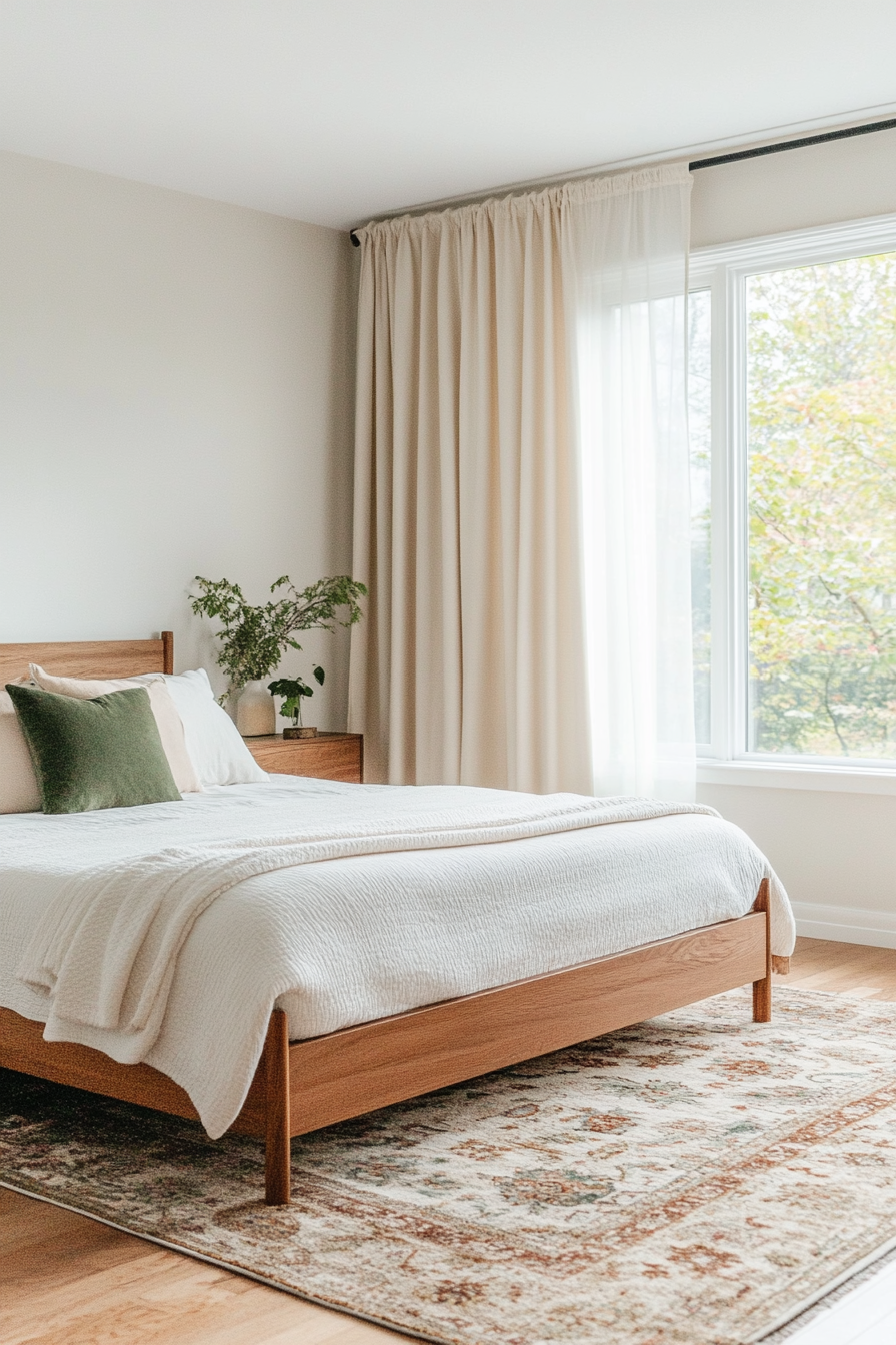 Earth tones like warm browns, soft greens, and muted tans