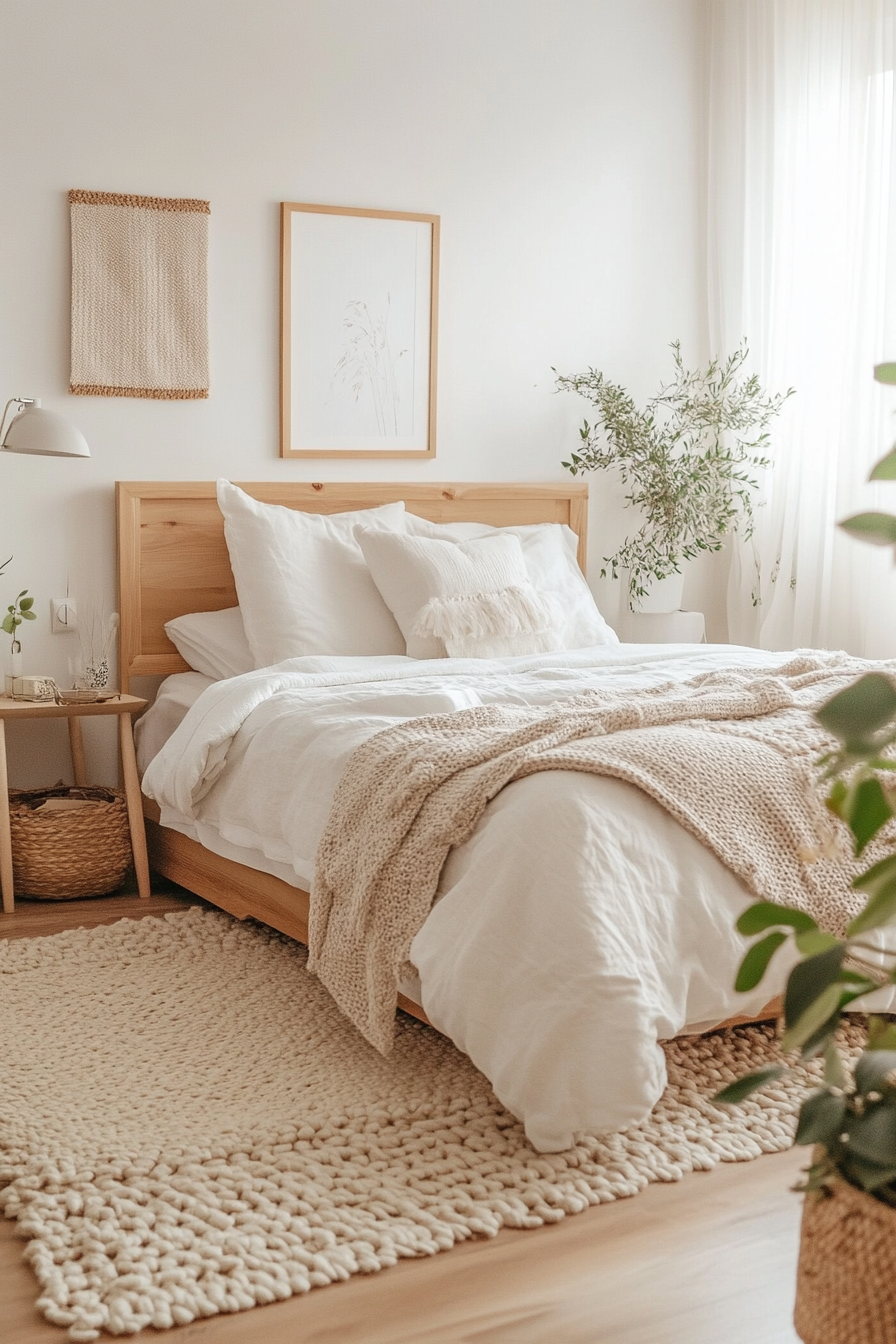Soft tones of beige, white, and light gray