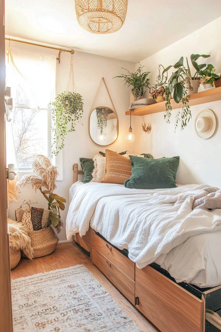 Maximizing space in a small bedroom