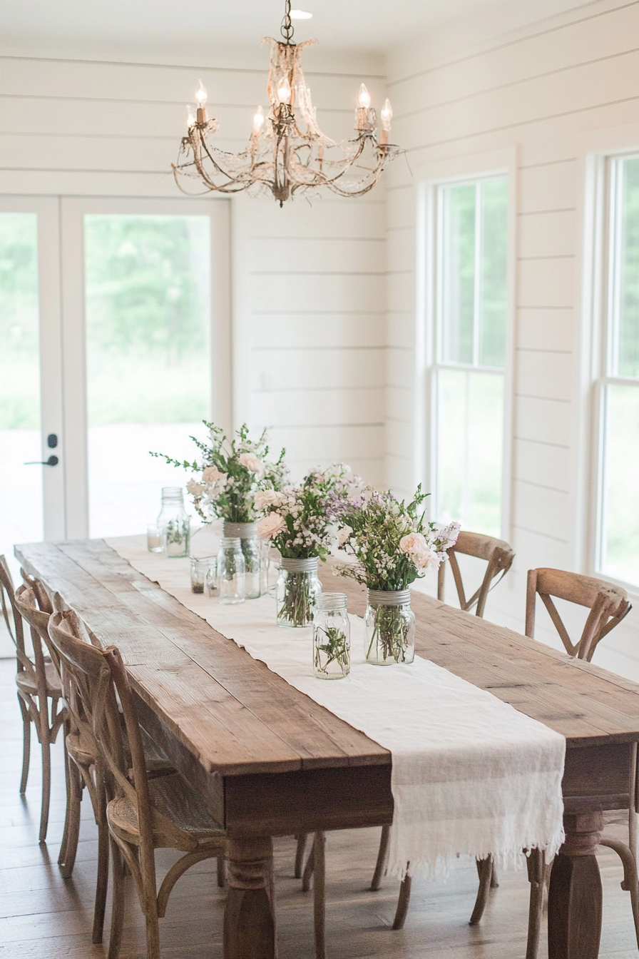 Reclaimed wood furniture adding warmth and sustainability
