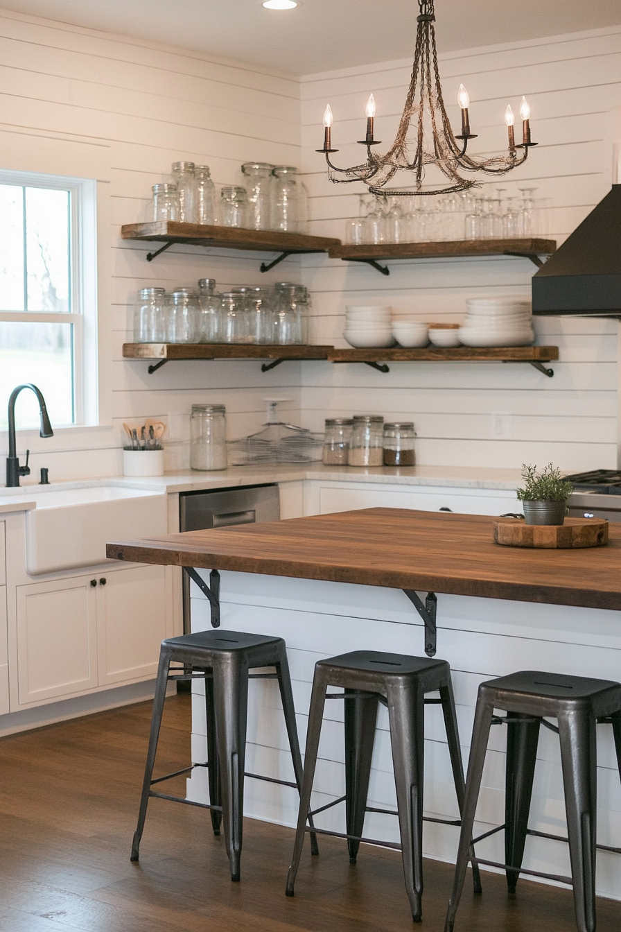 Vintage metal accents for industrial edge