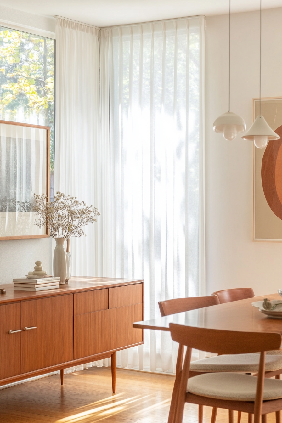 Sleek sideboard in mid-century modern decor