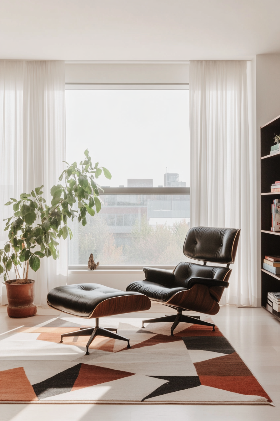 Eames Lounge Chair in mid-century modern design