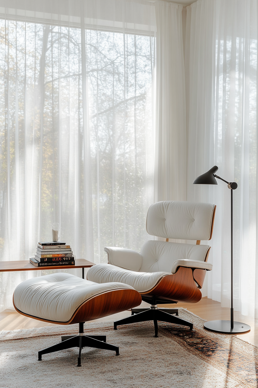 Eames Lounge Chair in mid-century modern design