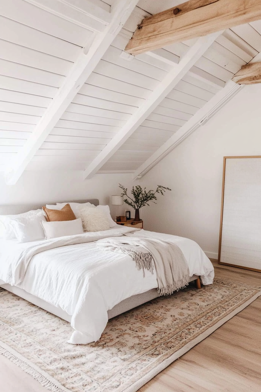 Comfortable materials in a cozy bedroom