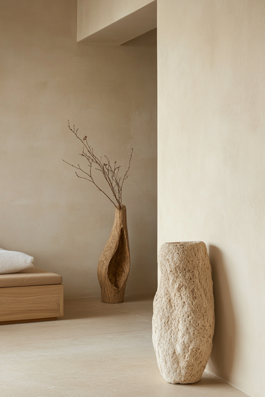 Quality decor in a natural texture bedroom