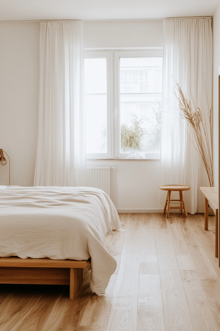 Serene and clutter-free minimalist bedroom