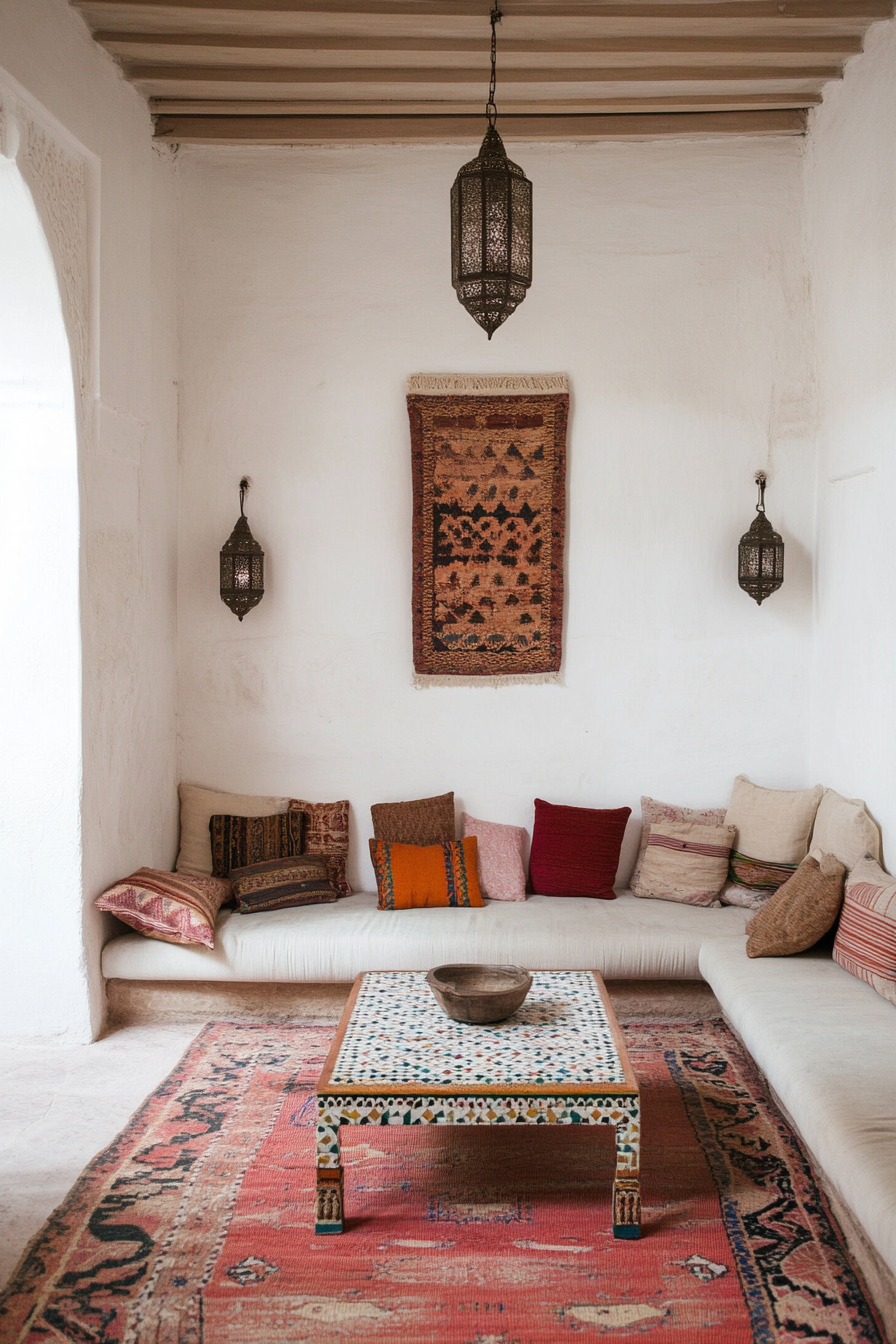 Low Moroccan seating arrangements