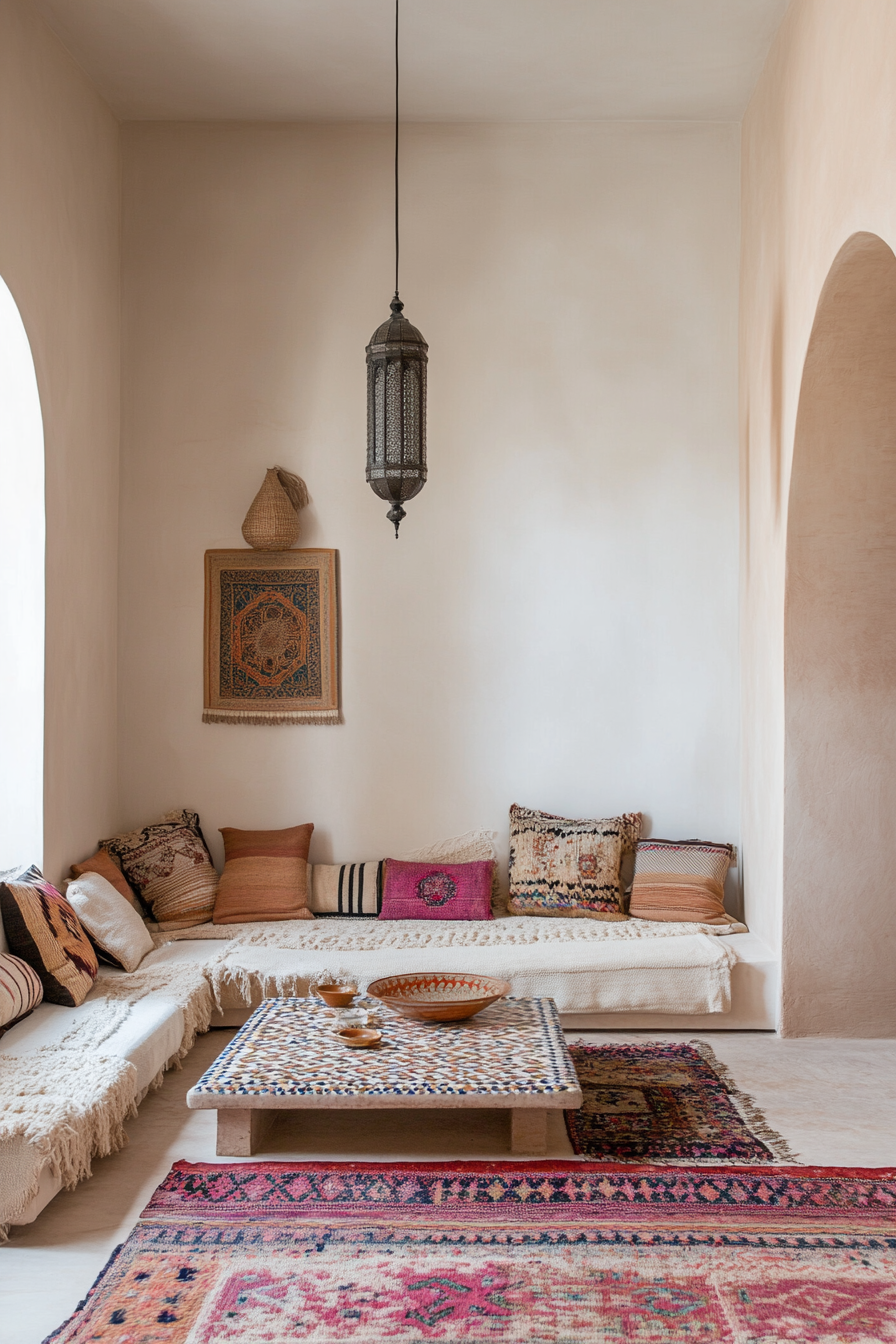 Low Moroccan seating arrangements