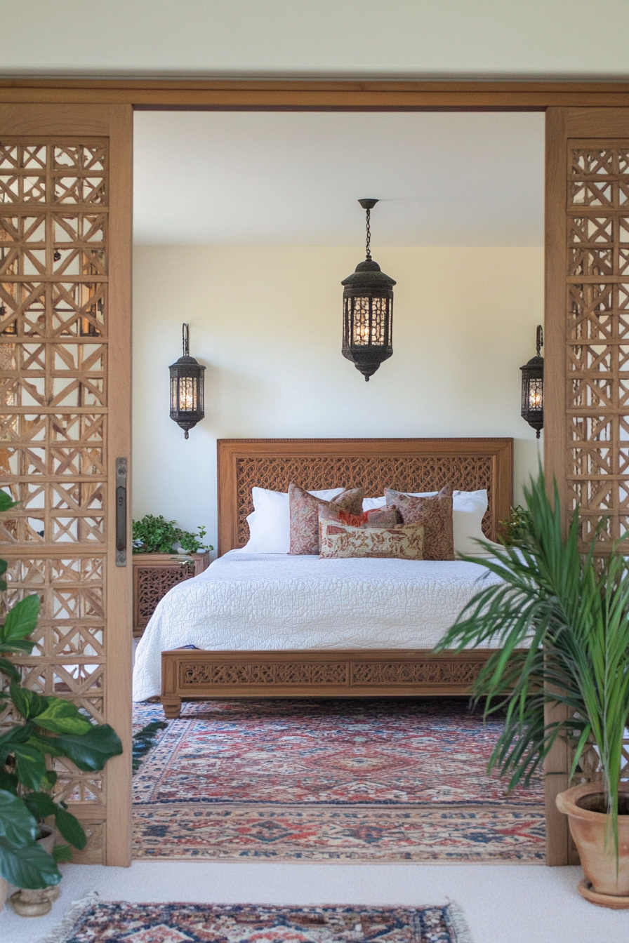 Intricate Moroccan screens and room dividers