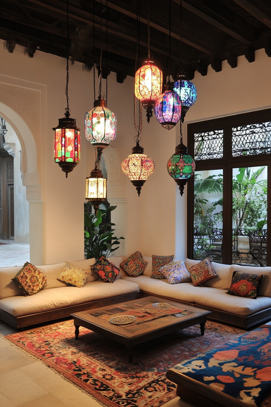 Moroccan lanterns for ambient lighting