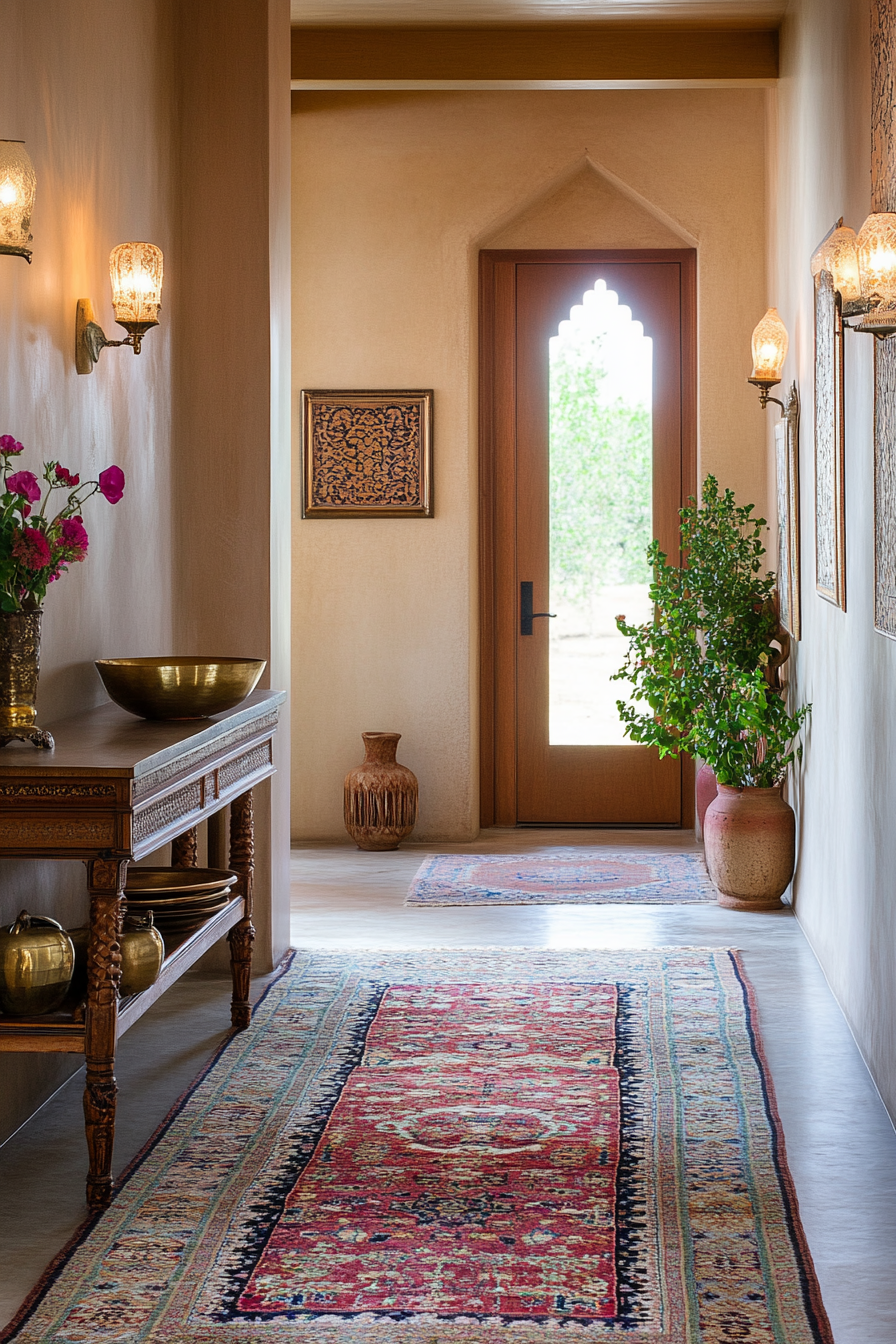 Welcoming and elegant Persian entryway