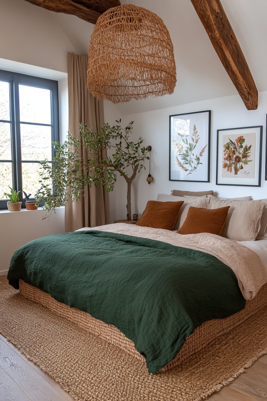 Layered textured rug on top of blush area rug