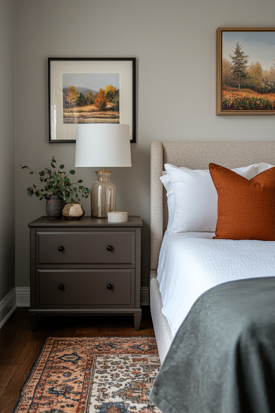 Lamps with interesting shapes and textures in sage green and blush